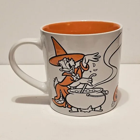 Disney Halloween Mug Minnie & Daisy Witch Design Orange Interior - Picture 2 of 9
